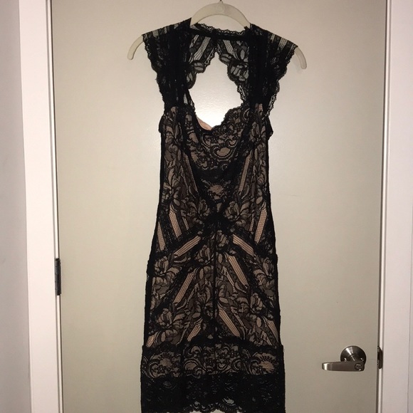 Nicole miller eva black lace dress Clearance